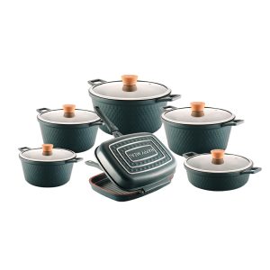 سرویس ۱۲ پارچه بایو گرانیت سبز مدل وینکس کد ۴۳۱۳