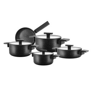 سرویس ۹ پارچه گرانیت مشکی مدل استیما کد ۴۳۲۱