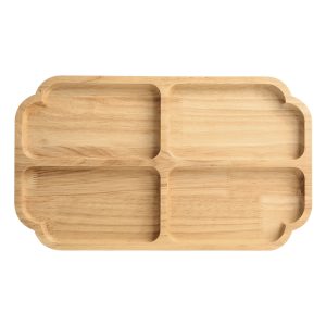 سینی سرو مستطیل 4 خانه مدل ورونی کد 9107