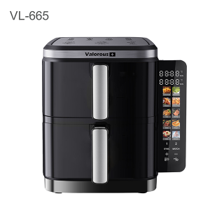 سرخ کن بدون روغن دو طبقه دیجیتال ولروس مدل VL-665